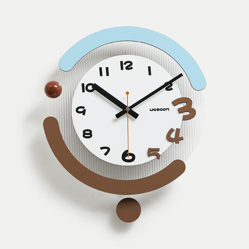 Creative Wall Clock Entrance Hall Wall Watch Living Room Round Silence Swing Clocks Modern Bedroom Decorative Accessories