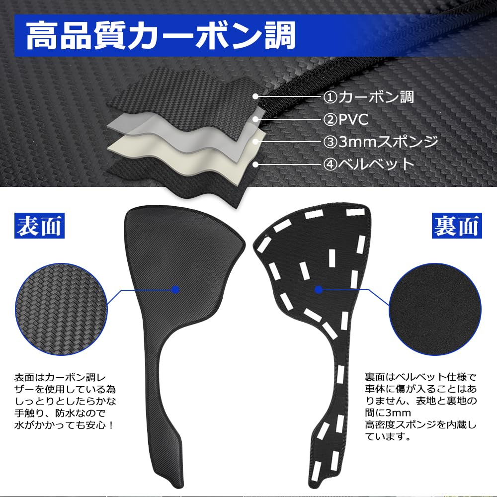 SUNVIC Carry DA16T Guard Mats for Super Carry DA16T Wheelhouses with Seat Kick Carry Truck Custom Scratch Genuine Protective Floor Set of 2 SUPERCARRY