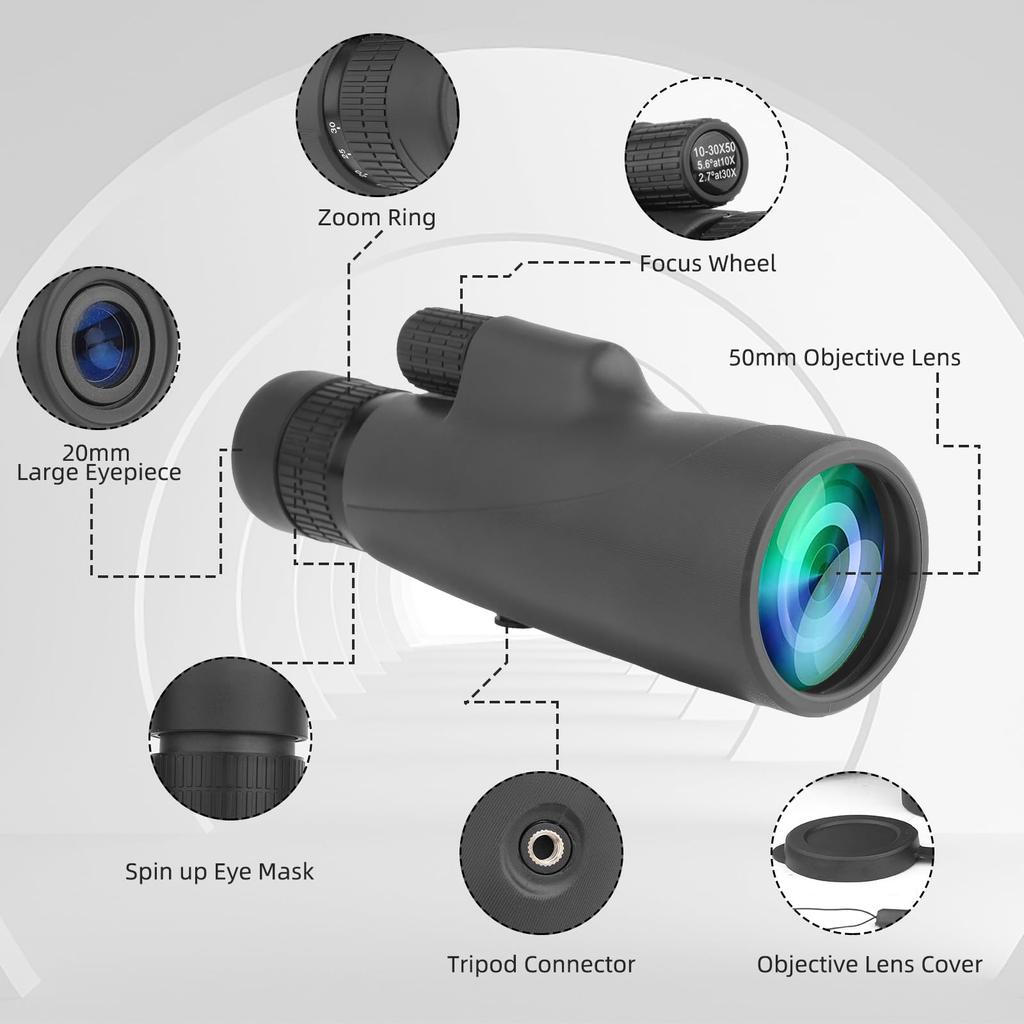 Telescop monocular Teleobiectiv cu mărire mare Lentilă BAK4 Prism FMC Telescop monocular ușor, rezistent la apă, rezistent la șocuri, pentru sporturi cu artificii