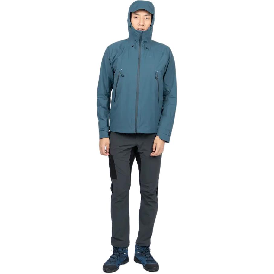 DECATHLON MH500 Lightweight Waterproof Windproof Breathable Rainproof Jacket Men's Dark Blue Brick Color
