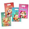 50PCS Multicolor Christmas Gift Bag Cartoon Santa Clause Deer Mixed Pattern Christmas Packaging Bag Xmas Tree Snowman
