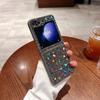 Suitable for Samsung ZFlip5 Flash Diamond Loose Powder Mobile Phone Case Flip4 Folding Screen Fold5 Full Cover Protective Case Fairy