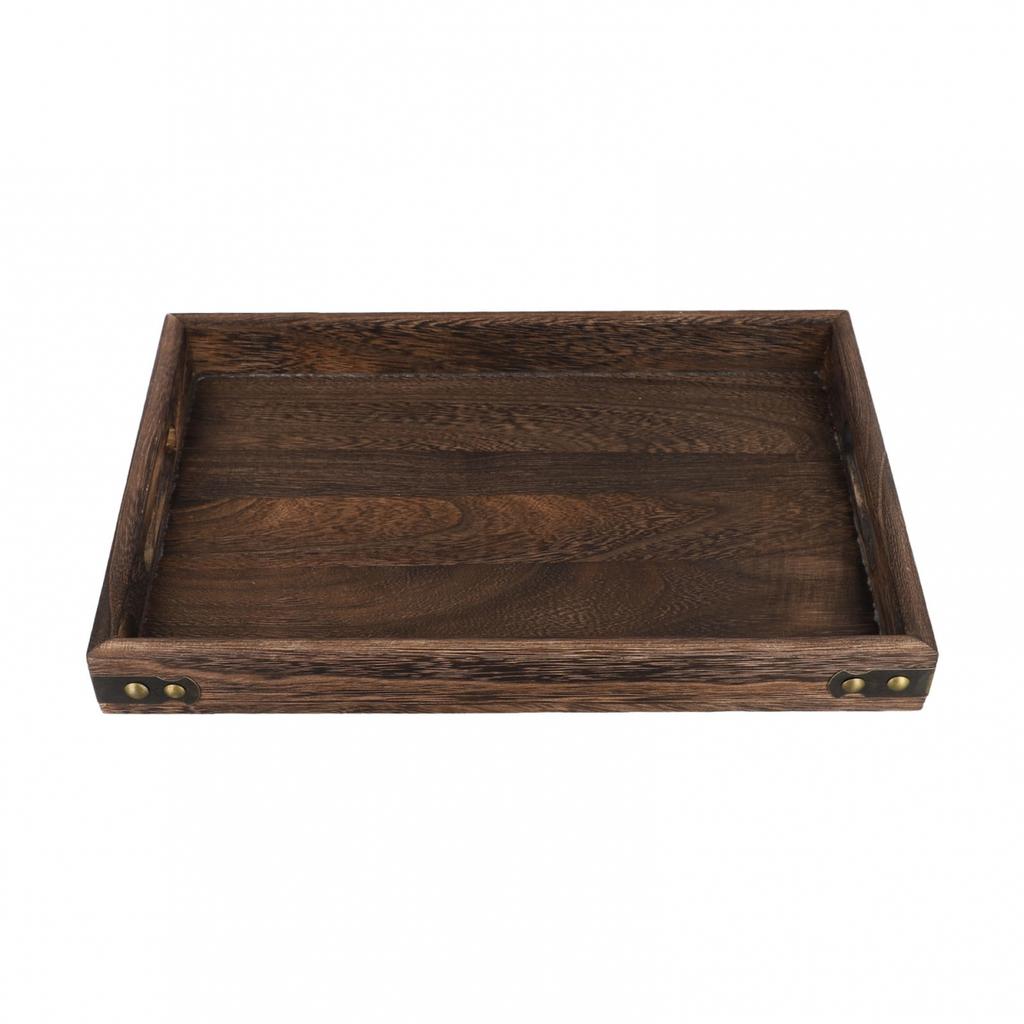 Practical Wooden Serving Tray And Elegant Coaster Set For Dining Area