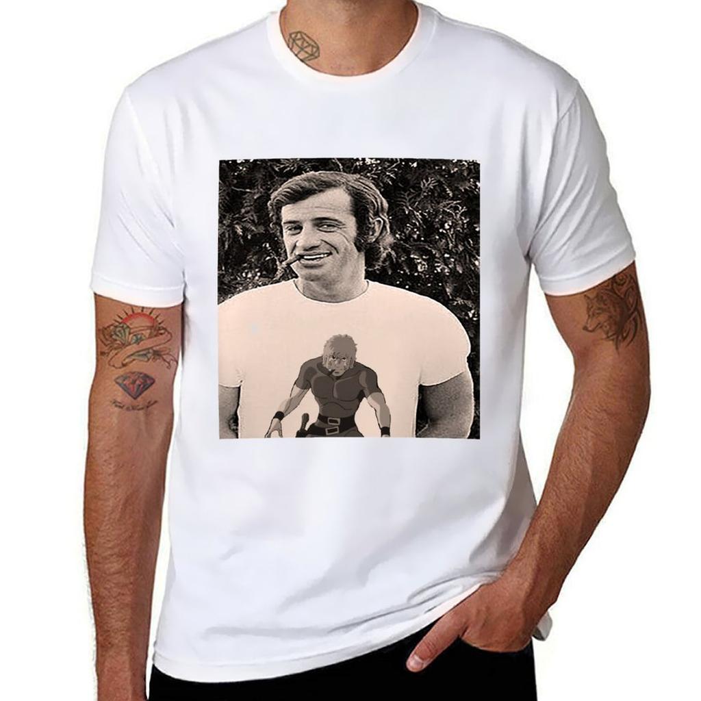 T-shirt Jeanpaul Belmondo T-shirt con Stampa Artistica Minimal