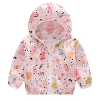 Cool Fashionable Lovely Hooded Jackets Printed Jackets Children's Animal Printed Sunscreen