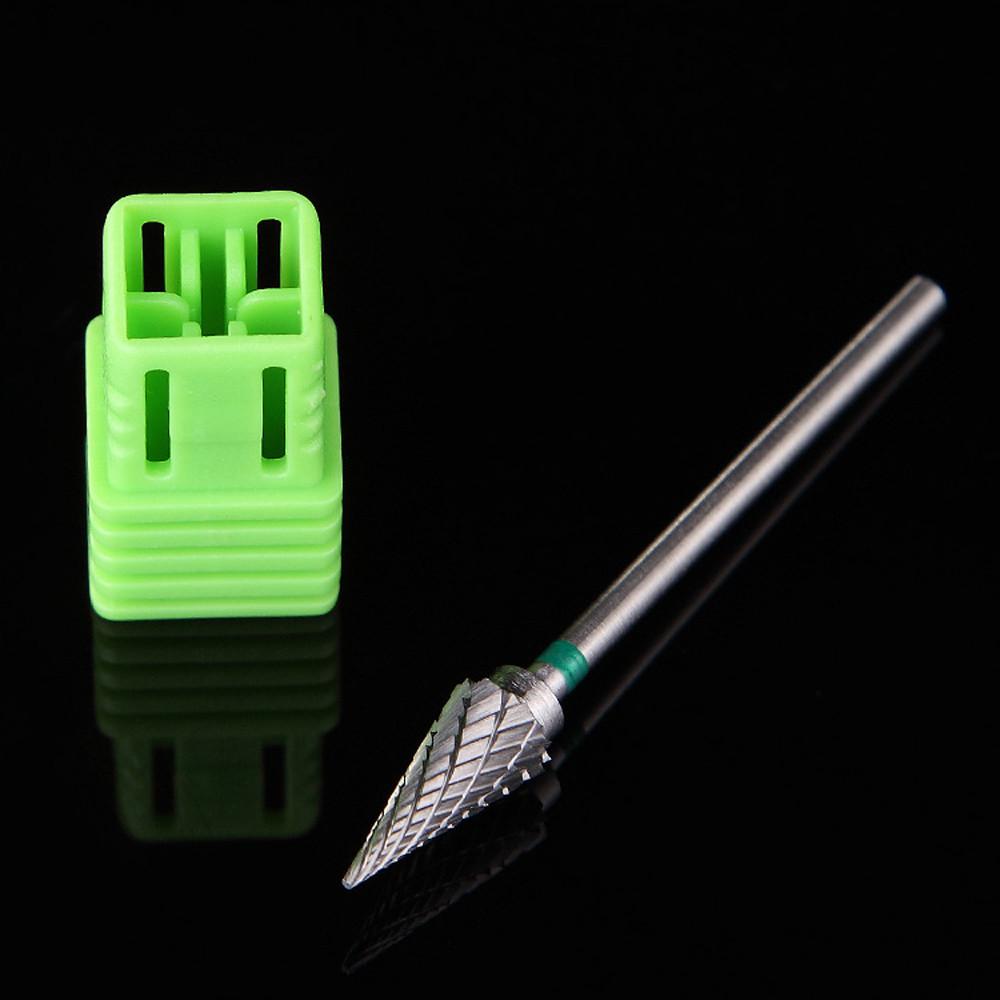 1PC Green Nano Coated Carbide Nail Drill Bit Gel Remove Polishing