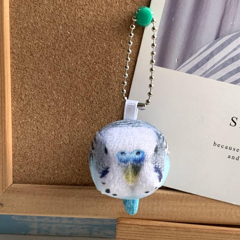 5Pcsset Cute Simulation Parrot Plush Doll Super Mini Square Parrot Key Chain Pendant Soft Stuffed Toy For Girl Bag Pendant Gift
