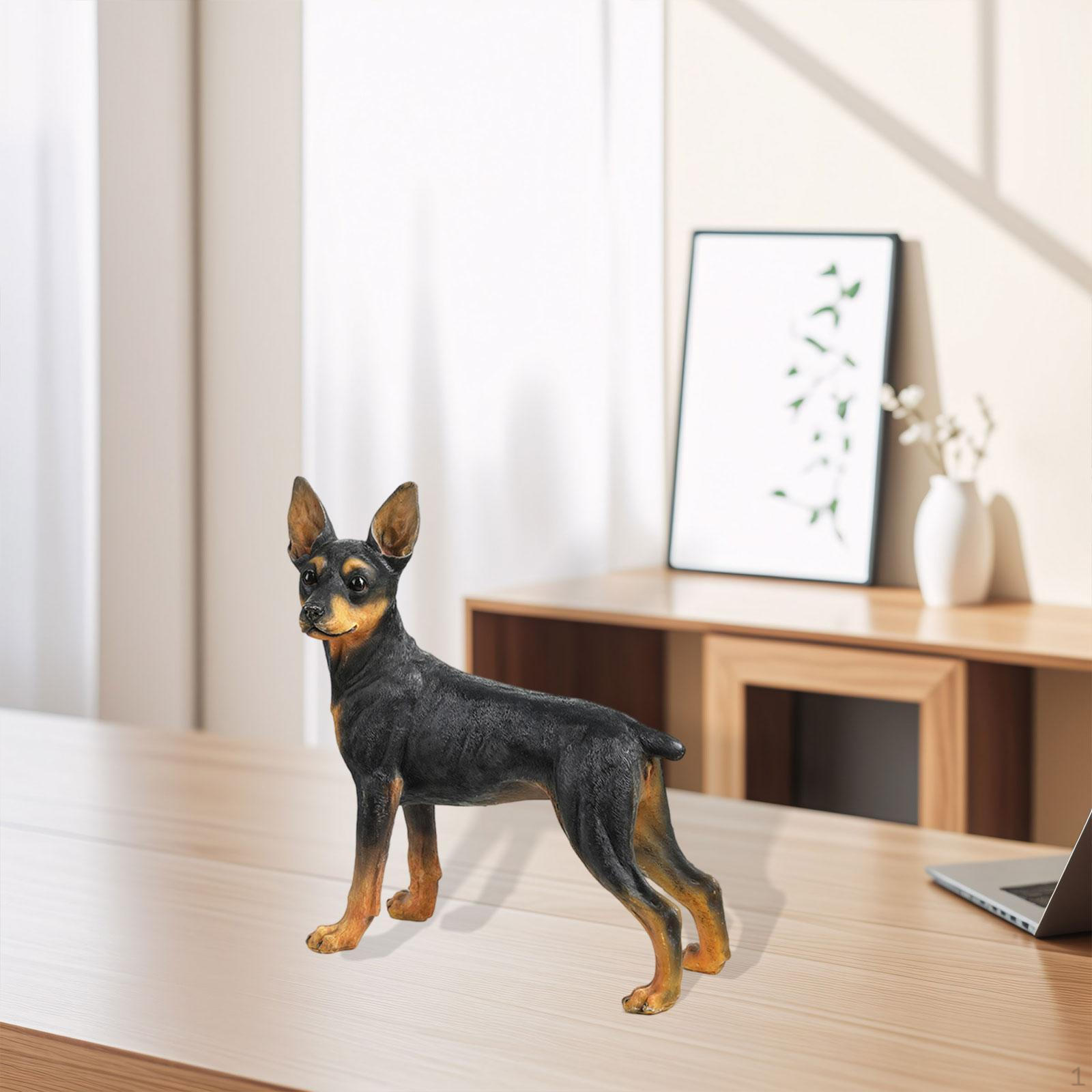 

Коллекция украшений из смолы в виде статуэтки собаки для внутреннего оформления гостиной офиса чёрный