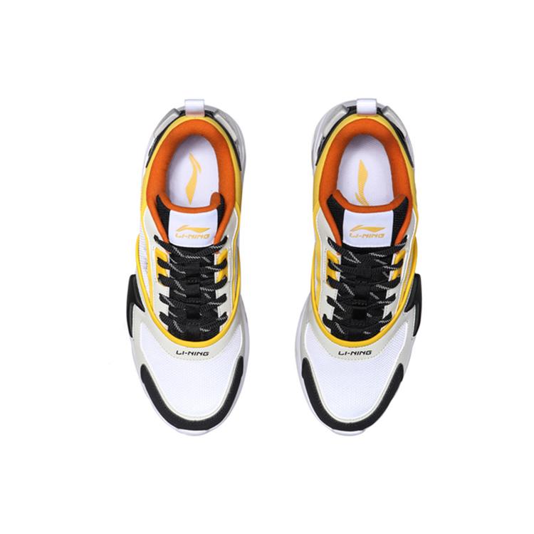 Li Ning Mesh Classic Cushioning Slip Resistant Low top Casual Shoes Men's Black White AGCP219-2