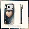Decorative Gold Filigree Heart Diamond Motif Art Graphic Film Aesthetic Protective Shockproof Bumper Case For iPhone 13 14 15 16 17 Pro Max Plus