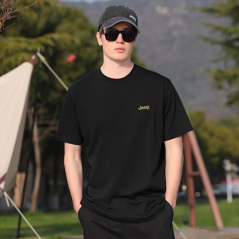 JEEP Men's Solid Cool-Feel Short Sleeve T-Shirt