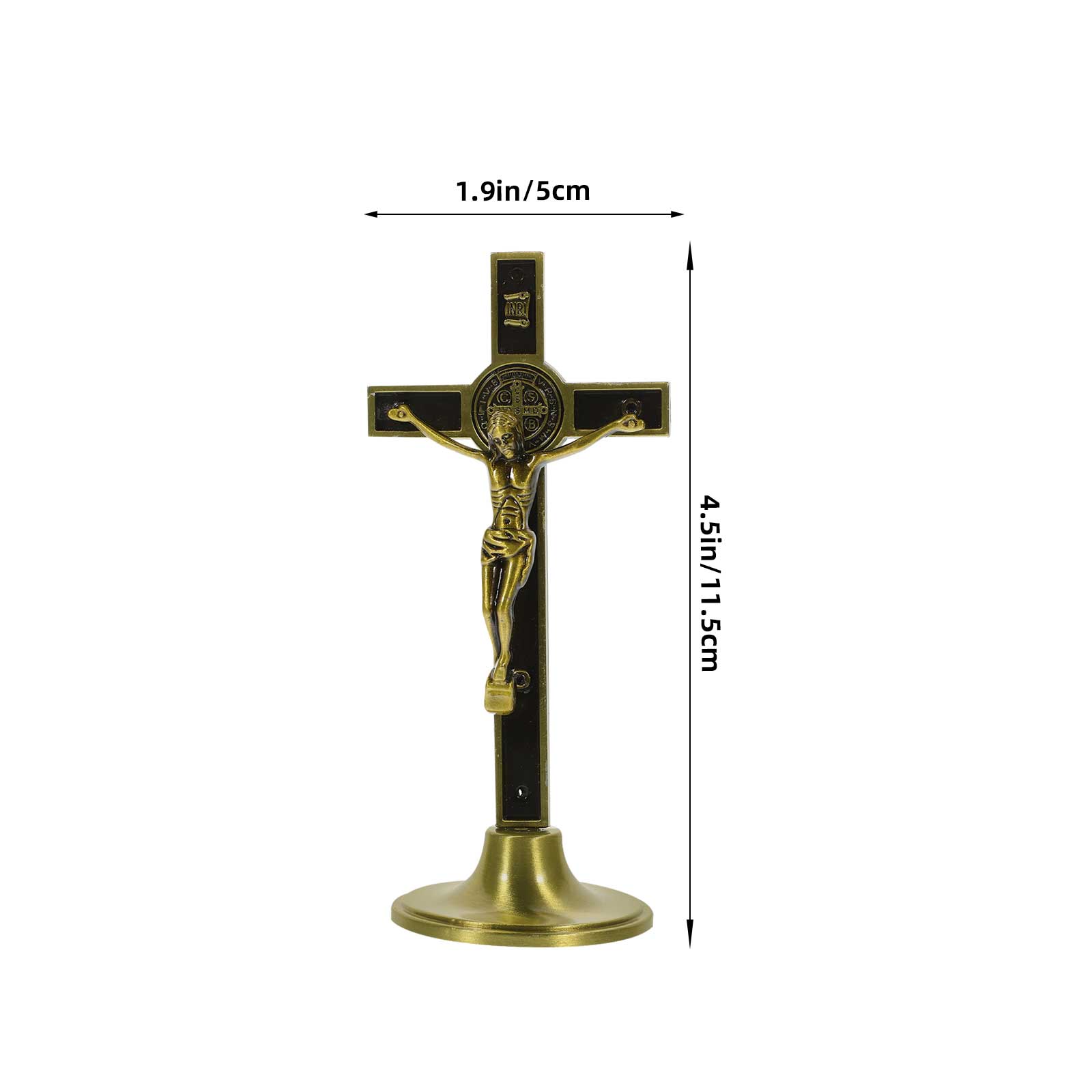 

Retro Metal Ornament Small Decor For Home Office Desk Wall Religious Gift Standing Table Metal Decorative Cross кофейный