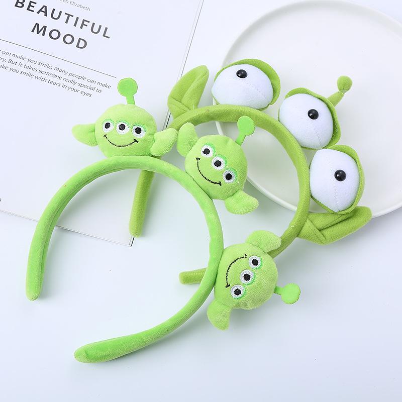 Pixar Toy Story Alien Plush Headband Anime Figure Cosplay Alien Hair Accessories Hair Hoop Hairband Cartoon Children Gift