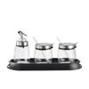 Glass Condiment Set