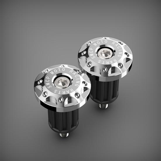 1 Pair Motorcycle Handlebar Plugs High Low Temperature Resistance Waterproof Non-slip Aluminum Alloy Handlebar Caps End Caps for Motorbike