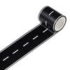 2 Rolls 19.4 Feet Road Bulletin Board Border Self-Adhesive Black Car Track Road Straight Die-Cut Rolled Border Trim for School Classroom Decoration