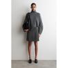 Japan Boiled Merino Wool Miniskirt Dark Grey Melange