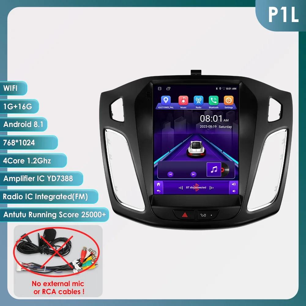 9,7" Carplay Android 13 Autoradio dla Forda Focus 3 MK 3 2011-2019 Odtwarzacz multimedialny samochodowy samochodowe inteligentne systemy radio GPS Stereo