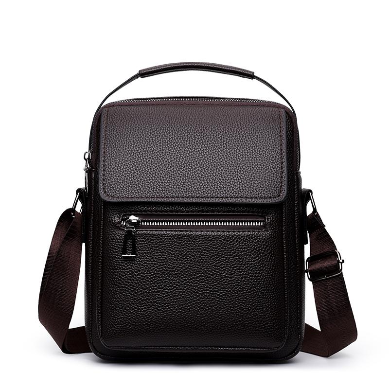 Business Shoulder Bag Men's Crossbody Bag Handbag PU Messenger Bag