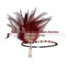 1920s Feather Headband with Rhinestones: Bachelorette Party & Masquerade Accessory