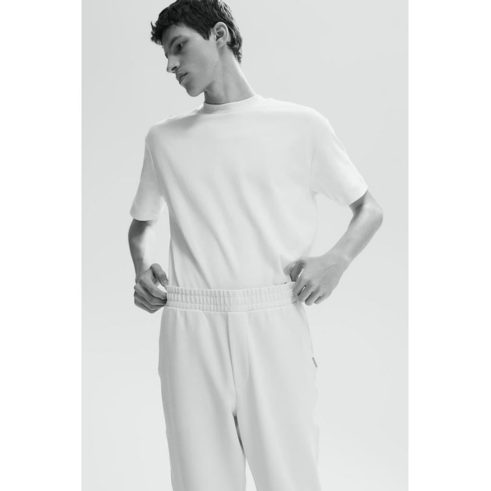 H M sliM Fit Twill Jogger Pants creaM