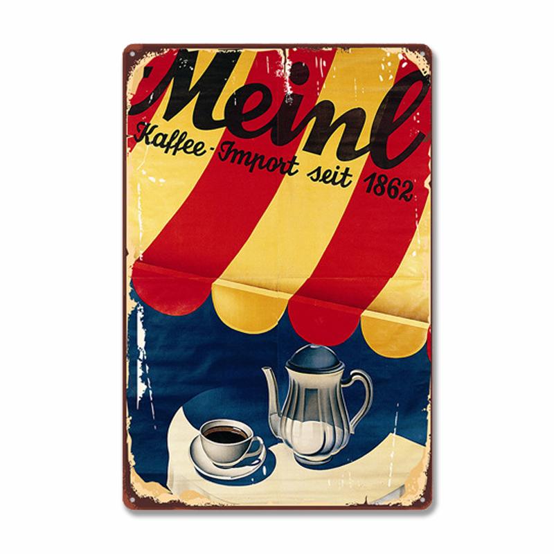 

Плакат с кофе, винтажная металлическая жестяная вывеска в стиле ретро, ​​свежий и горячий кофе, чай, табличка, настенный художественный декор для кафе, магазина, дома, ресторана 20x30cm