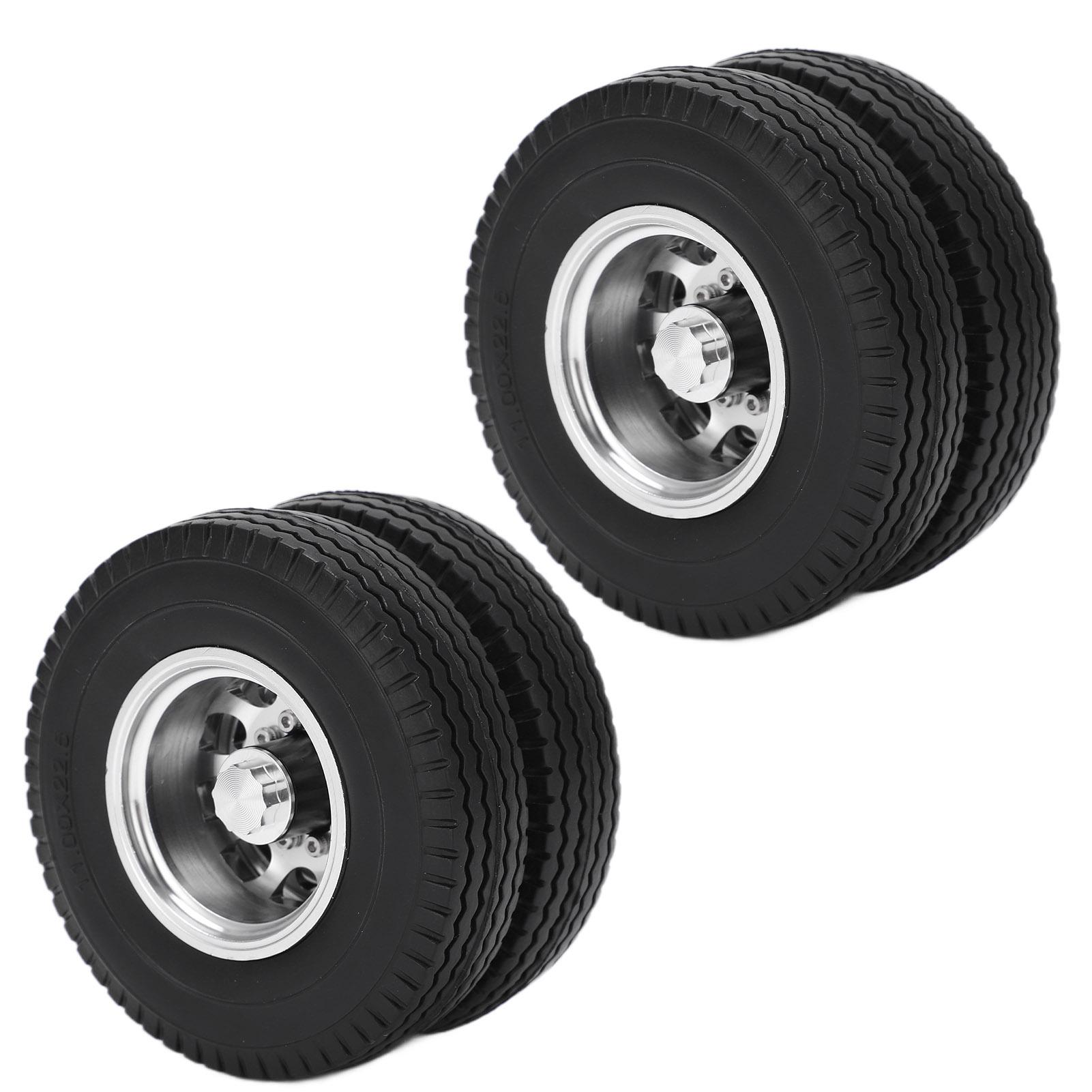 

2 шт. RC Литі диски задньої маточини колеса з гумовими шинами шириною 21 мм для Tamiya 114 Тягач Самоскид