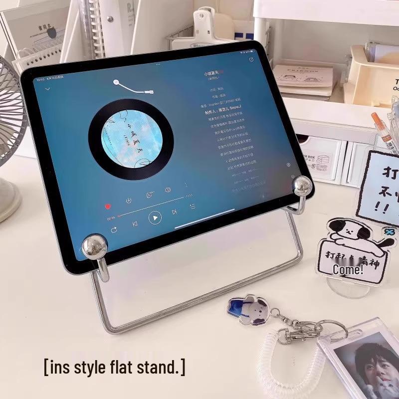 Sleek Metal Desktop Reading Stand - Portable Book Rack