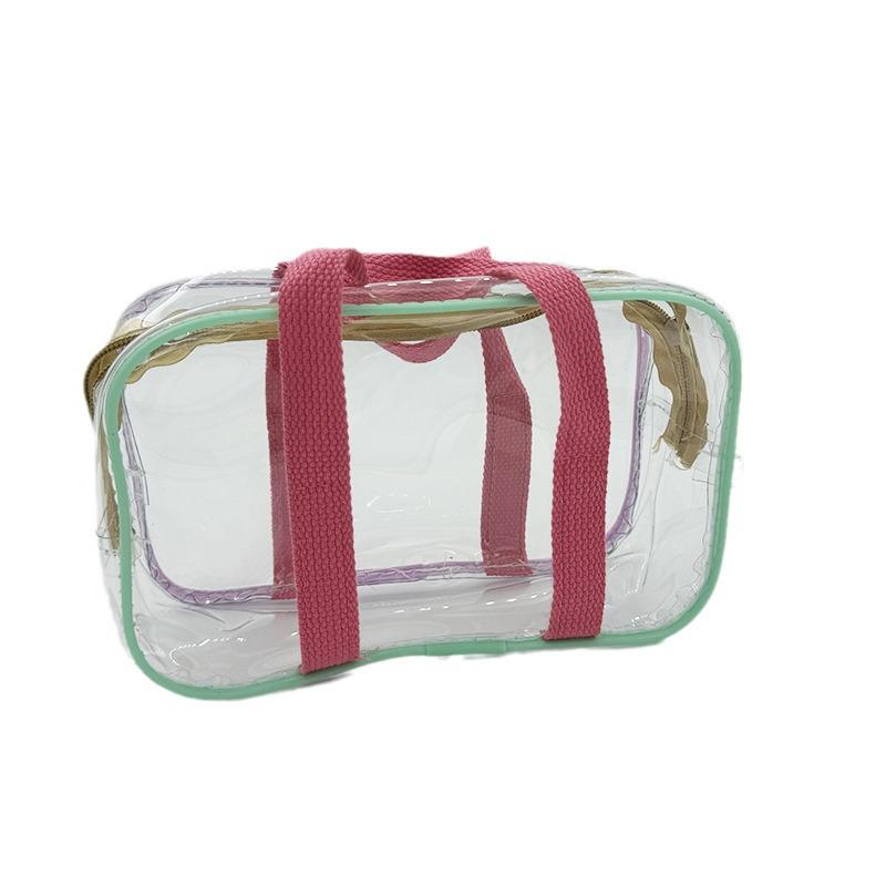 Women's Handheld Transparent Waterproof Travel Makeup & Skincare Bag