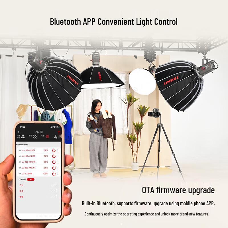 JINBEI LED Studio Softbox Light Kit