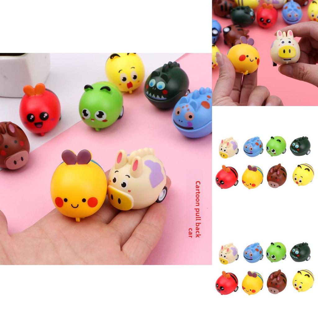 Childrens Cartoon Bunny Mini Pull Back Car With Animal Design For Kids Playroom Decor
