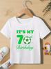 17 Yeas Old Birthday Soccer Boys Print TShirt Summer Casual Children Funny Fashion Tops ONeck Short Sleeve Kids Tshirts