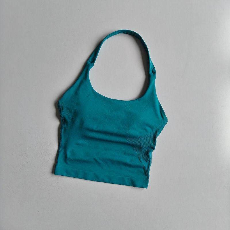 European and American Style Halter Neck Seamless Beauty Back Push-Up Sports Bra for Women, Shockproof Quick-Dry Yoga Vest, Running Bra for Outerwear