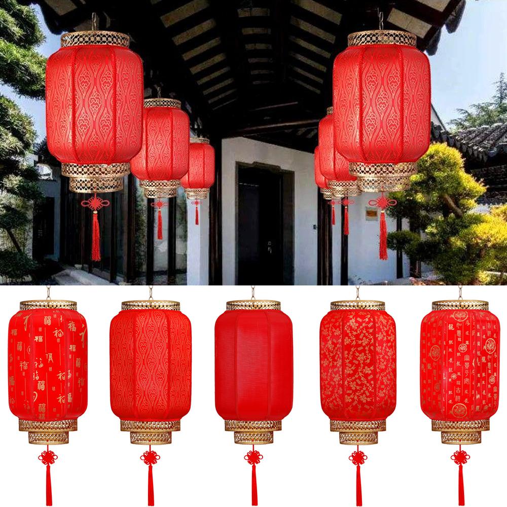 Waterproof New Year's Lantern Antiqued Red Lantern Chinese New Year Decoration