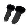 Plaid Winter Fleece-lined Gloves Suede Women Cycling Mittens Sweet  Gloves  Female