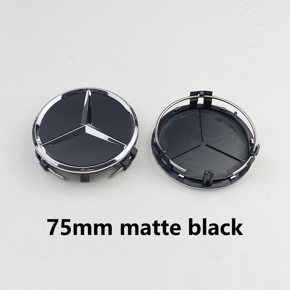 

4pcs-AAA-75mm Glossy Black Car Wheel Center Logo Hub Cap For Mercedes Benz AMG W211 W205 W213 W203 C218 A207 CLA CLS E Class 75MM 4pcs матовий чорний колір