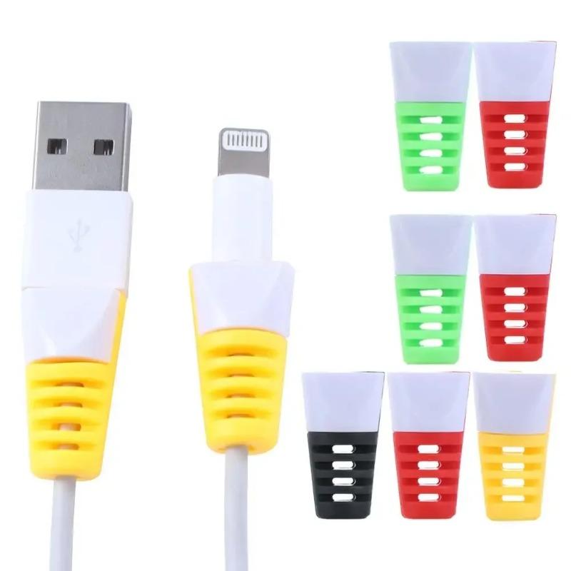10Pcs Colorful Durable Cable Protectors USB Charging Cable Protective Sleeves Cord Data Line Accessories