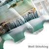 72x72 Inch Window View Forest Waterfall Shower Curtain Tropical Rainforest Green Trees Nature Landscape with Hooks