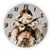 High-Quality Daisy Illustration High-Quality Wooden High-Quality Wall High-Quality Clock, 10-16Inch High-Quality Silent High-Quality Wall