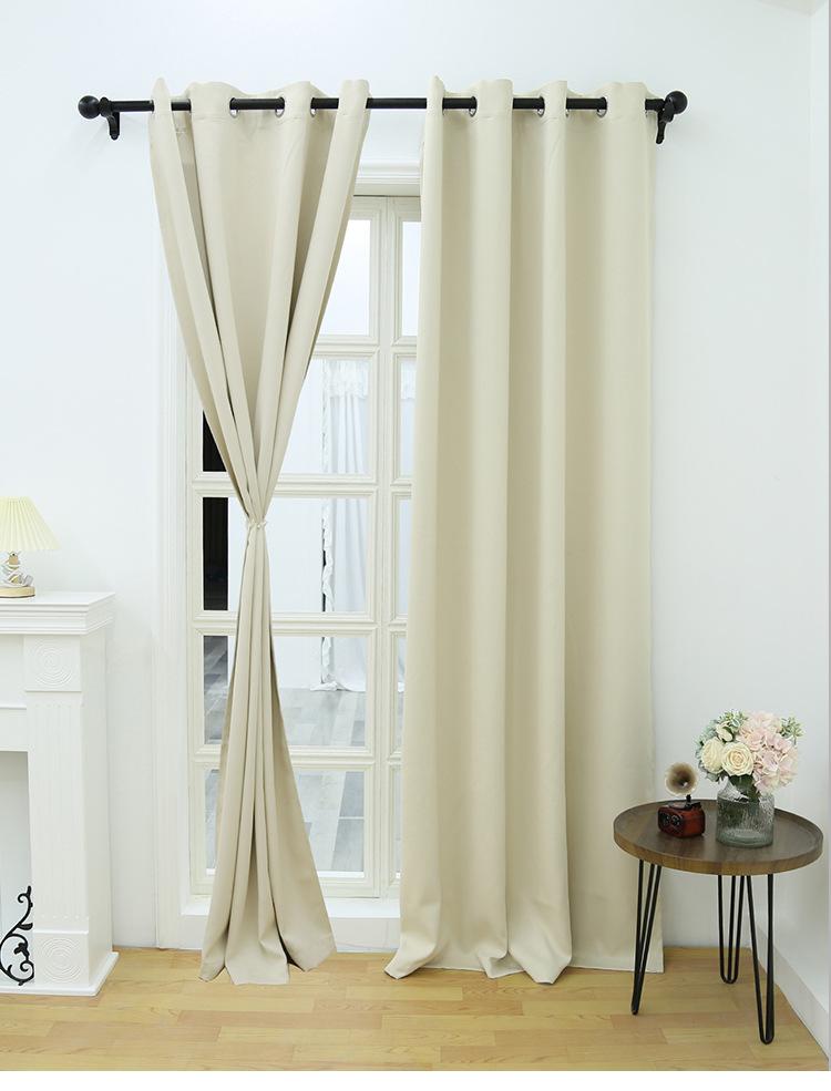 Vorhänge Nordisches Wohnzimmer Schlafzimmer Einfarbig Hochpräziser Verdunkelungsvorhang Fertigprodukt