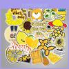 50 Pcs Cartoon Yellow Small Fresh Stickers Featuring Adorable Designs For Luggage Decoration