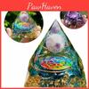 Amethyst Crystal Pyramid Healing Orgonite Chakra Energy Orgone Ornaments Home