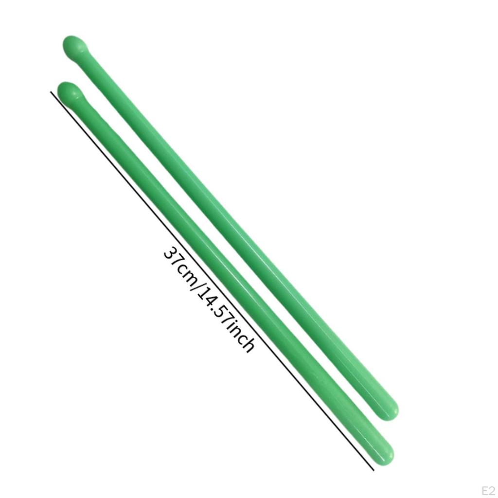2 Pieces Nylon Drumsticks with Non Slip Handles Multifunctional Exercise Drum Sticks for Beginners