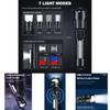 Multifunction Led Torch With Zoom And Smart Reminder For Night Fishing And Search Missions