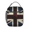 Union Jack Flag Of The UK Insulated Lunch Bag for Women Office Cooler Thermal Food Box Tote Portable Lunch Boxes Container