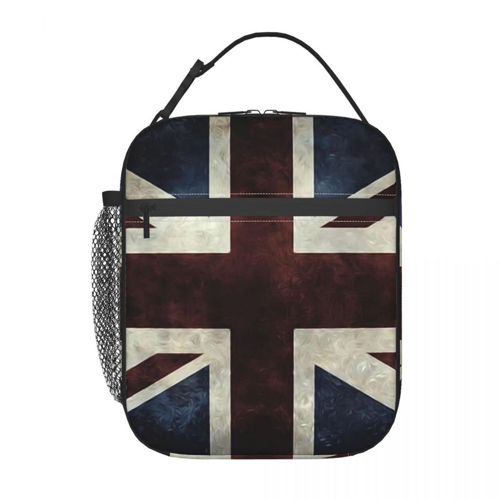 Union Jack Flag Of The UK Insulated Lunch Bag for Women Office Cooler Thermal Food Box Tote Portable Lunch Boxes Container