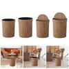 Trash Can Garbage Container Large Capacity Round Stylish Waste Basket Storage