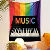 Colorful Music Piano Artwork Patterned Tapestry Decorative Wall Hanging, Home Bedroom Living Room Decor
