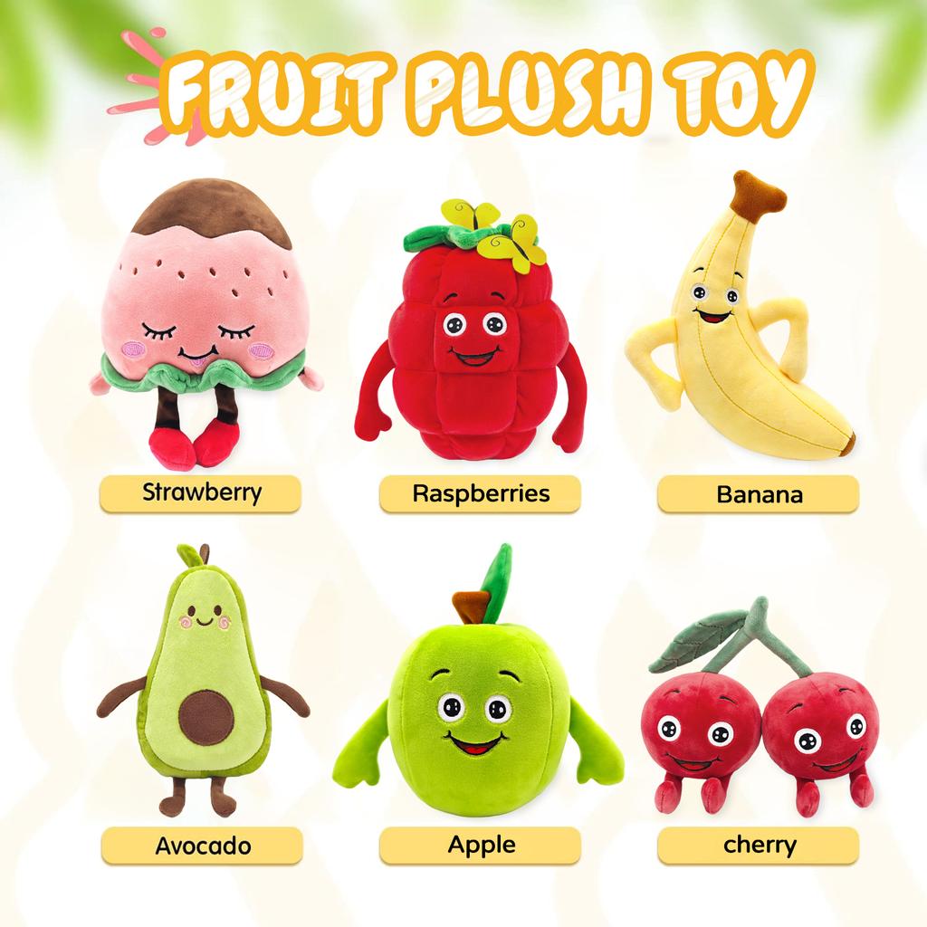 Super soft simulation fruit plush toys, apple, banana modeling plush pillow, indoor ornaments, crane machine dolls,holiday gifts