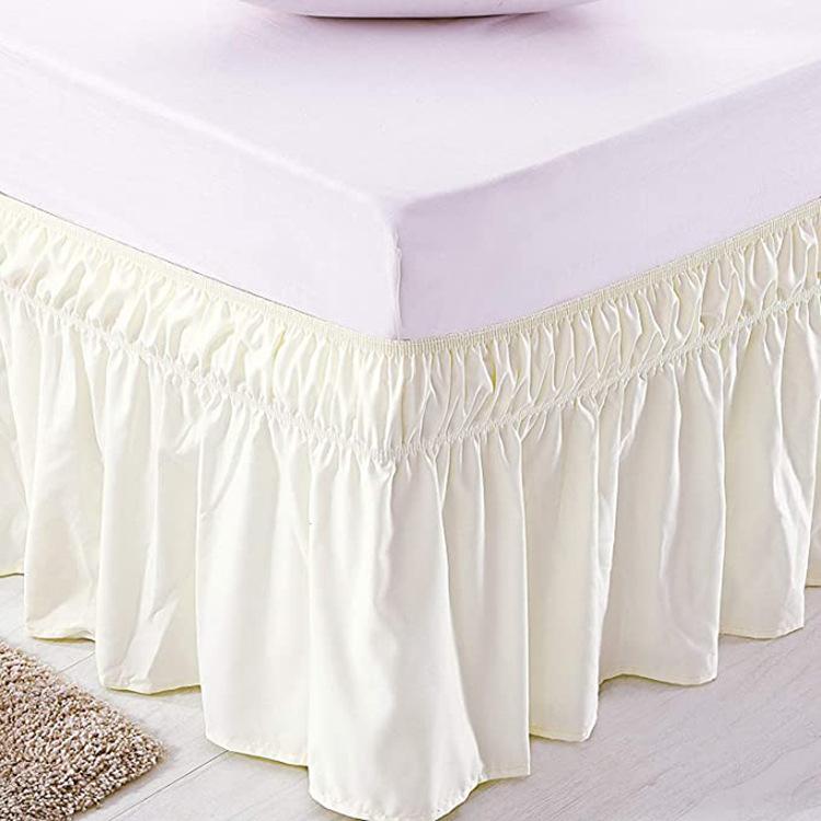 Solid Color Elastic Bed Skirt Suitable for Bedroom Decoration90cm/100cm/150cm/200cm The Bed